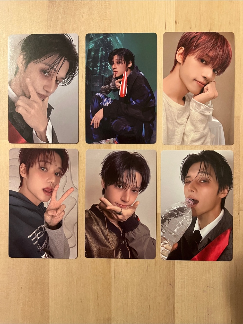 Set of six OFFICIAL Wooyoung of Ateez photocards (set # 1)